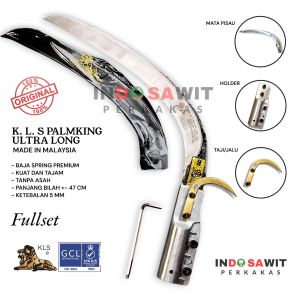 Egrek KLS PALMKING ULTRA LONG fullset + taji original made in malaysia / alat panen sawit premium