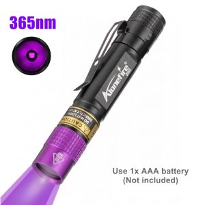 Bút Đèn UV Mini Alonefire P62 365nm/395nm Đèn Pin Tia Cực Tím LED Dùng Để Phát Hiện Nước Tiểu Mèo Nấm Da Tiền Giả Ngọc Bọ Cạp Đèn Pin Nhôm