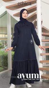 TERMURAH GAMIS KEKINIAN SIMPEL BY ETHICA AYUMI 551 COCOK UNTUK KONDANGAN ATAU KAJIAN