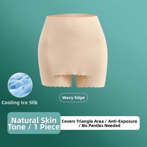 MOFANSHI | Anti-Exposure Underwear with Shaping Shorts Seamless Non-rolling Ice Silk Female