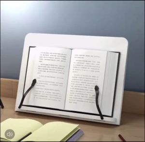 Shiok Living 🚀 Adjustable Reading Tablet Home Study Room Book Holder Foldable Cookbook Stand Pages Fixed bookends shelf wood