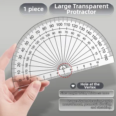 XINZUO | Transparent Protractor Ruler for Learning Measurement