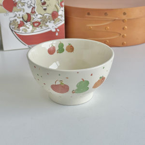 Bát Đựng Cơm Kiểu Hàn Quốc Dễ Thương Bằng Gốm Sứ Ins High Foot Bát Ăn Sáng Bát Đựng Sữa Chua Bát Đựng Cơm Bát Ăn Uống