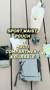 TREVOR Sport Waist Pouch - Multi Compartment Travel Running Belt Bag Cross Body Water Repellent Beg Pinggang