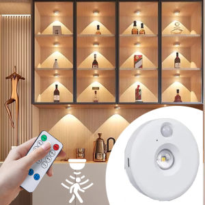 LED Motion Sensor Night Light Wireless Under Cabint Lights Dimmable USB Rechargeable Lighting Kitchen Aisle Closet Home Decor