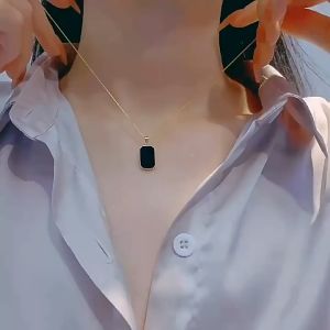 KALUNG TITANIUM ITALY KOTAK HITAM PERHIASAN ANTI KARAT & ANTI LUNTUR || Bandar Titanium ACC