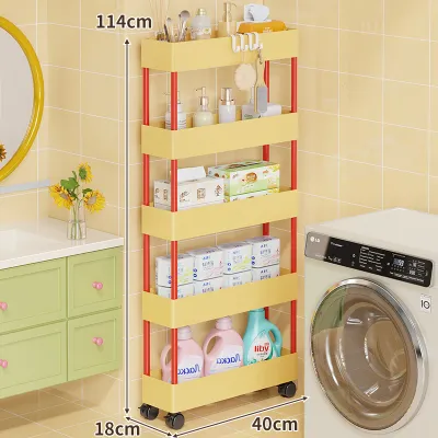 Bathroom Storage Trolley Multilayer Narrow Space Organizer
