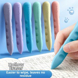 Ergonomic Pencil Grips Shaped Eraser No Crumbs