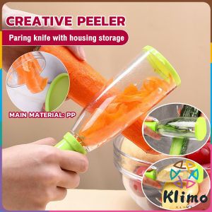 Klimo Multi-functional Stainless Steel Creative Peeler With Garbage Container For Peeling fruits and vegetables