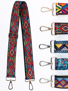 Nylon Belt Womens Shoulder Bag Replacement Strap Canvas Ethnic Crossbody Bag Wide Weave Belt for Serape Bag