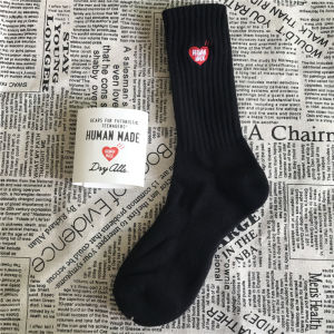 Looksocks Japanese Version Human Little Flying Duck Embroider Towel Bottom Knee Socks Socks Sports Pure Cotton Socks Male and Female Socks