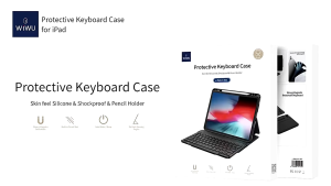 Case bao da bàn phím bluetooth bảo vệ 360 độ hiệu WIWU Protective Keyboard cho iPad Pro 11 13 inch M4 Pro 11 2020/21/22 Air 4/5/6/7 Gen 7 8 9 10.2 inch 10.5 inch Gen 10 10.9 inch - Bàn phím từ tính nam châm tháo rời tích hợp giá đỡ