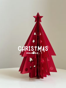 Folding Christmas Tree Deer Dream Desktop Atmosphere Ornaments Tabletop Decorations Festive Gifts Photography Props