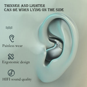 Sleep Headset Invisible Stereo IPX5 Waterproof Wireless Bluetooth 5.3 Earphone Earbuds with Mic Mini Hidden Headphones