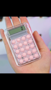 Cute Mini Calculators Pocket Basic Calculator Electronic Pocket Portable 8 Digits Design Candy Bean Button Design Comfortable Digital Desktop Calculator for Kids Students School Basic Office Calculators