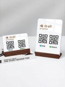 ZHICAIYOU | Customizable QR Code Stand Payment Sign Acrylic