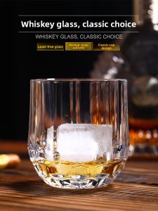 Creative Large Glass Whiskey Cup Personalized Beer Crystal Cup Liquor Water Glass European Style Home Use Drinkware