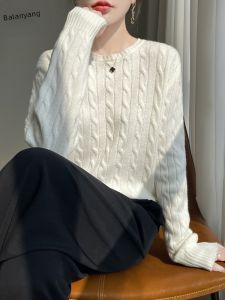 BALANYANG | Lazy Style Round Neck Thick Casual Sweater Knitwear