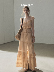 SHAOYEYAN | Ruffled French Style Short Sleeve Graceful Summer Maxi Dress