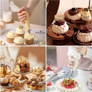 100Pcs Disposable Pastry Bags Icing Piping Bags Cake Cream Decorating Bags for Cookies Cakes Cupcakes Baking