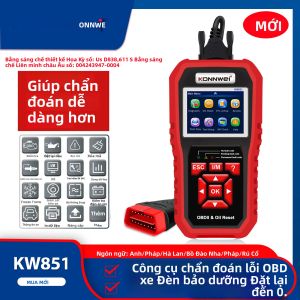 Máy Quét OBD2 KONNWEI KW851 2025 Dụng Cụ Chẩn Đoán Ô Tô Chuyên Nghiệp Thiết Bị Bảo Dưỡng Xe Thiết Bị Đặt Lại Máy Đọc Mã Lỗi Động Cơ Tự Động