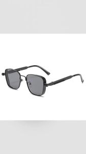 Trendy Fashion Mens Sunglasses Metal Square Frame Sunglasses Casual Punk Sunglasses Outdoor Sports Fishing Essential Glasse