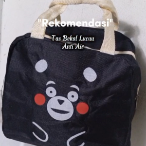 (BISA COD) Tas Bekal Makanan Kartun Karakter - Lunch Cooler Bag - Tahan Panas/Dingin - Piknik - Motif Kartun/Karakter - Oxford/Canvas - 20x14x24cm