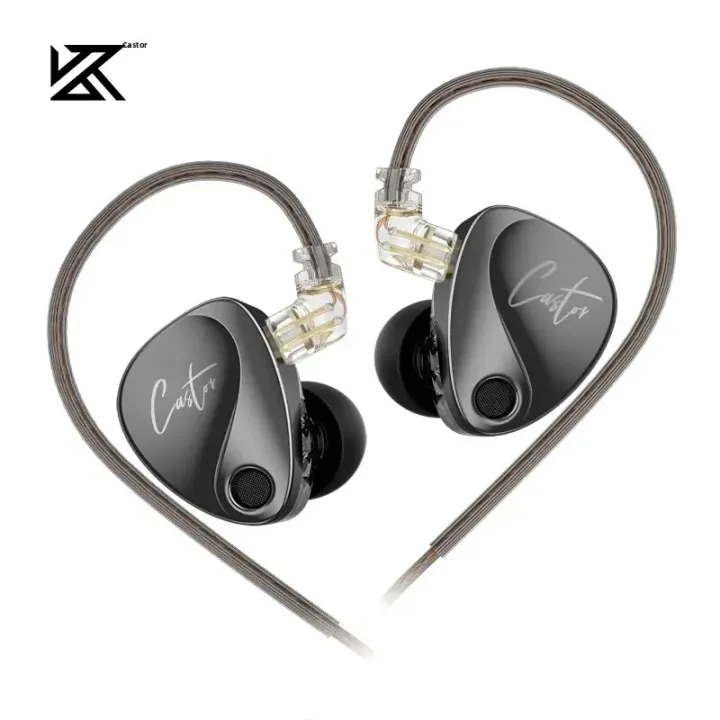 Tai Nghe KZ Castor HiFi In-Ear 2DD Dynamic Cao Cấp, Có Thể Điều Chỉnh, Balanced Armature, Kiểu Monitor, Có Dây, Khử Tiếng Ồn