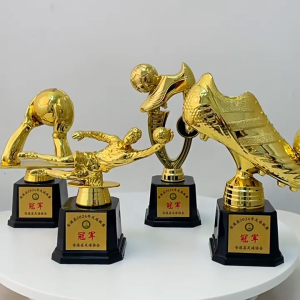 16cm Golden Boot Trophy European Football Golden Ball Sports Event Commemorative Plastic Trophy