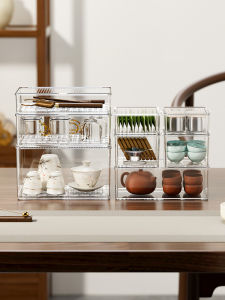 BANGJIAYI | Dust-proof Transparent Stackable Tea Utensil Storage Box
