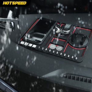 [🔥Clearance]HOTSPEED Anti Slip Mat Car Dashboard Car Phone Holder Stand Plate Number Holder Keychain Glasses Multifunction Storage