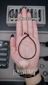 Gelang Wanita Pria Black Simpel Penanda LGGBPEE