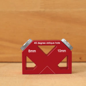 45° Aluminum Pocket Hole Jig Kit with Drill Bit Heavy Duty Angled Doweling Jig Woodworking Inclined Hole Positioner for Joints