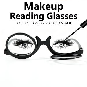cabecade | Flip-Up Magnifying Makeup Reading Glasses for Women with Spring Hinge Eyeglasses Comfortable Compact Ultralight Readers Eyewear