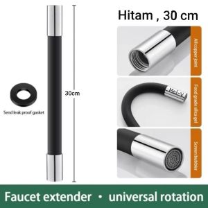 Sambungan Kran Air Selang Fleksibel 20cm 30cm 50cm Keran Ekstensi 360°
