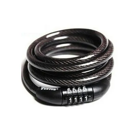 Heavy Duty Strong Motorcycle 4 Digital Code Mountain Bike Cycle Security Chain Padlock Fixed Password Anti-theft Lock