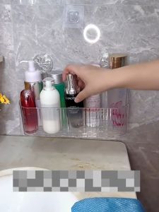 ชั้นวางของในห้องน้ํา ชั้นแขวนผนัง รูพรุน หรูหรา น้ําหนักเบา ชั้นวางของในห้องน้ํา ชั้นเก็บของ Wall Drain Rack