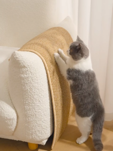 เสื่อลับเล็บแมว พรมลับเล็บแมว ของเล่นแมว การเจียรกรงเล็บสัตว์เลี้ยงทําความสะอาดง่ายใช้งานได้หลายวิธี