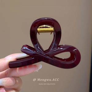 MENGWU | Vintage Bow Claw Clip for Thin Hair Mid Size