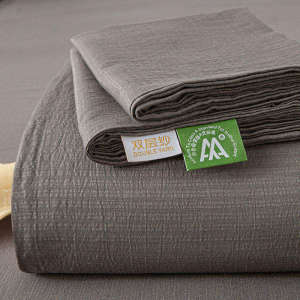 KAMONI | Water-washed Cotton Pure Color Double-layered Bedding Set