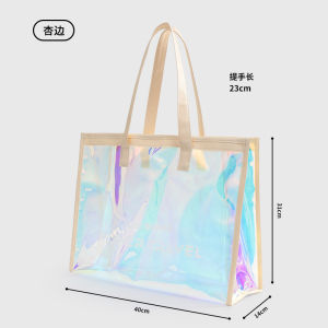 ความจุขนาดใหญ่ผู้หญิงว่ายน้ํากระเป๋าใสกันน้ํามือถือกีฬาอุปกรณ์ออกกําลังกายชุดว่ายน้ําถุงเก็บ