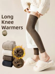 Miiow | Womens Long Tube Socks Fleece Lined Over Knee Warmth Protection Knee High Non Slip Winter Thermal Leggings Cat Person MiiOW