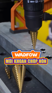 Bộ 3 mũi khoan tháp WADFOW WJD3401 dùng chất liệu HSS áp dụng cho thép tấm dày bé hơn 3mm