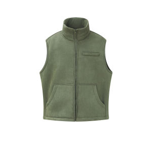 Vintage Suede Faux Leather Warm Sleeveless Jacket