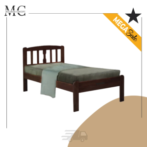 【LOCAL SELLER】WALNUT CHARLIE WOODEN BEDFRAME SINGLE/SUPER SINGLE/PULL OUT FREE DELIVERY/INSTALLATION