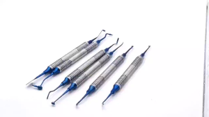 6Pcs/Set Dental Head Resin Filler Set Dental Composite Resin Filling Spatula Titanium Plated Handle