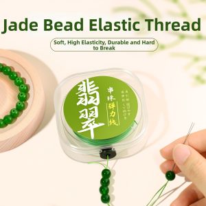 TINGGU | Green Elastic Beading Cord For Jade And Nephrite Jewelry