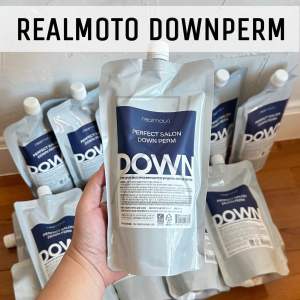 (พร้อมส่ง/ของเกาหลีแท้ราคาถูกที่สุด) Realmoto Perfect Salon Down Perm ขั้นตอนเดียว น้ำยายืดผมตรง ดัดผมชาย ยืดผมชาย