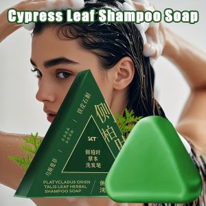 Cypress Leaf Usman Grass Shampoo Soap Rich in Extracts of Ginseng Side Cypress Leaves and Other Herbs Gently Cleanses Hair
