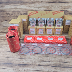 1PAKET KOMPLIT PAKING SET + PISTON + RING PISTON + LINER STD STANDAR HINO DUTRO HT130 130HT EURO4 EURO 4